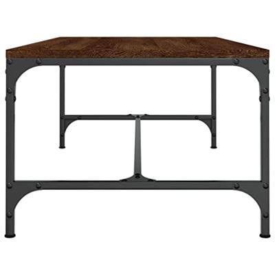 Salontafel 100x50x35 cm bewerkt hout bruineikenkleurig