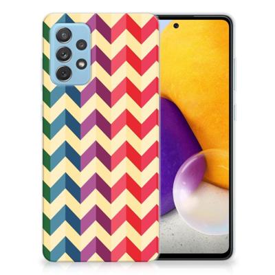 Samsung Galaxy A72 | TPU bumper | Zigzag Multi Color