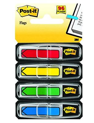 Post-it Index pijltjes, ft 12 x 43 mm, set van 4 kleuren, 24 pijltjes per kleur