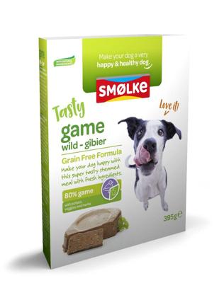 Smølke Tasty Game vers gestoomd wild nat hondenvoer 10 x 395 g Smølke Tasty Game vers gestoomd wild nat hondenvoer 10 x 395 g