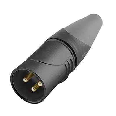 Hicon HI-X3CM-HD-B XLR-connector Koppeling, recht Aantal polen: 3 Zwart 1 stuk(s)