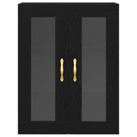 Wandkast Zwart eiken 69.5 x 34 x 90 cm Bewerkt hout - thumbnail