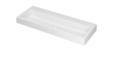 INK Wastafel Momento Polystone met 1 kraangat 120 cm x 45 cm x 9 cm Mat wit 3421341