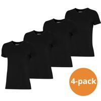 Apollo T-shirt Heren Bamboo Basic V-neck Zwart 4-pack-XL - thumbnail
