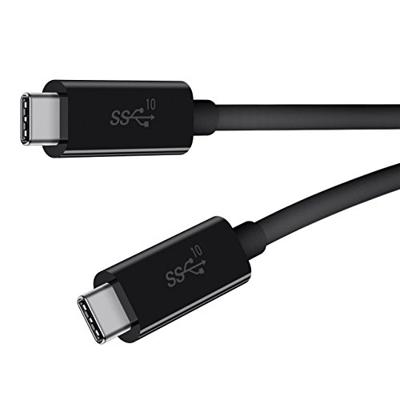 Belkin 1 m 3.1 USB-C mannelijke naar USB-C mannelijke kabel (10 Gbps, 4k, 100 W/5 A PD, USB-IF gecertificeerd, compatibel met MacBook, MacBook Pro) - zwart