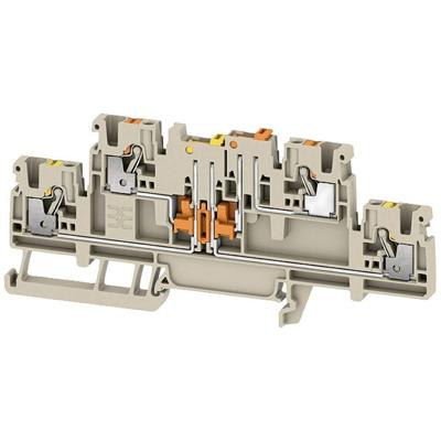 Weidmüller 2744110000 Meetscheidingsklem Push-In-klem, Steekaansluiting Donkerbeige 50 stuk(s)