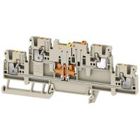 Weidmüller 2744110000 Meetscheidingsklem Push-In-klem, Steekaansluiting Donkerbeige 50 stuk(s) - thumbnail