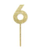 HEMA Taartdecoratie herbruikbaar cijfer 6 - thumbnail