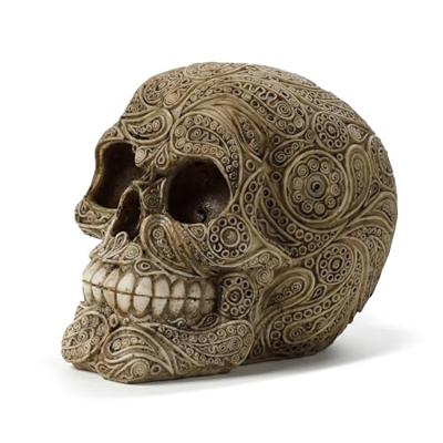 Gedetailleerde Damast Schedel Woonaccessoire