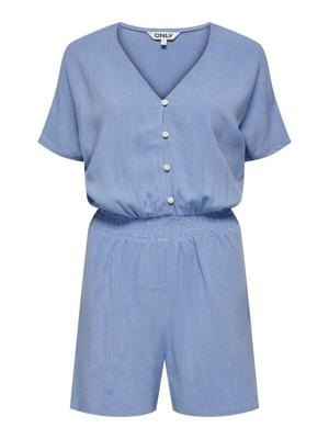 Only Onlsiesta S/s Linen Bl Playsuit Pnt 15322849 Jumpsuit Azurine