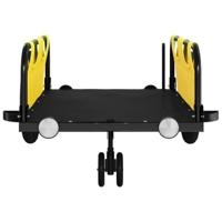 VidaXL Fietstrailer oxford stof en ijzer geel - thumbnail