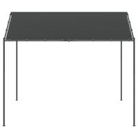 Tuinpaviljoen 4x4 m staal en stof antracietkleurig - thumbnail