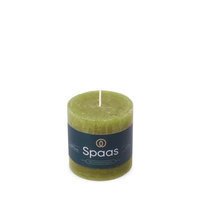 Kaars rustiek 70/70 mm olijfgroen Spaas - Spaas