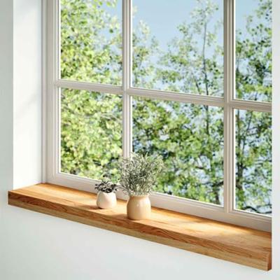 Vensterbanken 2 st 80x15x2 cm massief eikenhout lichtbruin