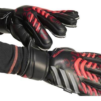adidas Predator Match Fingersave Keepershandschoenen Zwart Rood Grijs adidas Predator Match Fingersave Keepershandschoenen Zwart Rood Grijs