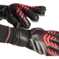 adidas Predator Match Fingersave Keepershandschoenen Zwart Rood Grijs - thumbnail