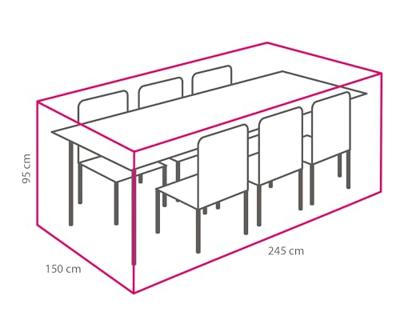 Winza tuinset beschermhoes 245 x 150 x 95 cm Winza tuinset beschermhoes 245 x 150 x 95 cm