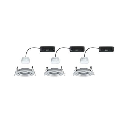 Paulmann 92435 LED-plafondlamp, LED-inbouwlamp 6 W Aluminium (gedraaid)