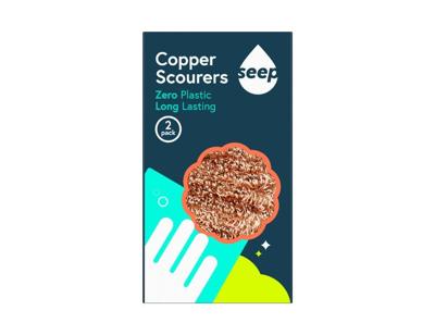 Seep Koperen schuursponzen 2 Stuks Seep Koperen schuursponzen 2 Stuks