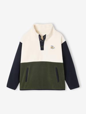 Fleece sweater voor jongens met lange mouwen groen Fleece sweater voor jongens met lange mouwen groen