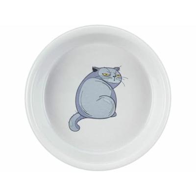 TRIXIE VOERBAK / WATERBAK BOZE KAT GRIJS - thumbnail