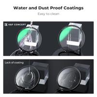 K&F Concept Magnetic 1/4 Black Mist Nano-X filter incl adapterring en lensdop 72 mm - thumbnail