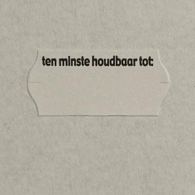 Etiket 2612 wit perm 2-slit Tenminste ho