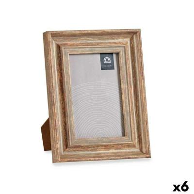 Fotolijsten Kristal Hout Bruin Brons Plastic (16,5 x 2 x 21 cm) (6 Stuks)