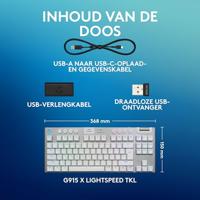 Logitech G G915 X Lightspeed TKL toetsenbord Draadloos Wit - GL Tactile - thumbnail