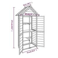 Tuinschuur 89x52,5x175 cm massief grenenhout bruin - thumbnail