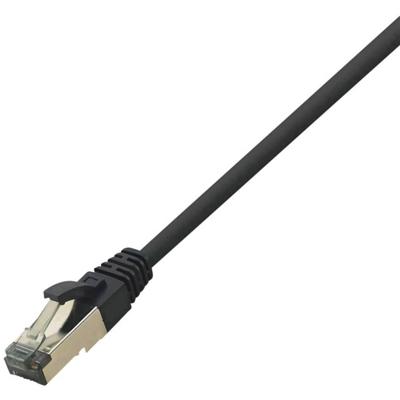 LogiLink CQ8043S RJ45 Netwerkkabel, patchkabel CAT 8.1 S/FTP 1.50 m Zwart Halogeenvrij 1 stuk(s)