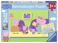 Ravensburger puzzel Peppa big thuis 2x12 stukjes - thumbnail