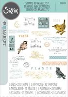 Sizzix • clear stamp set a5 with framelits die bird song 28pcs - thumbnail