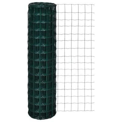 VidaXL Euro hek 25x1,5 m staal groen