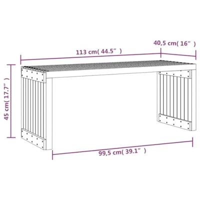 Tuinbankje verlengbaar 212,5x40,5x45 cm massief douglashout