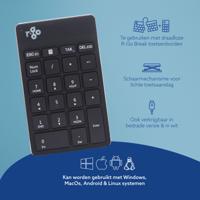 R-Go Tools Numeriek toetsenbord R-Go Numpad Break, ergonomisch numeriek toetsenbord met pauzesoftware, Bluetooth, zwart - thumbnail