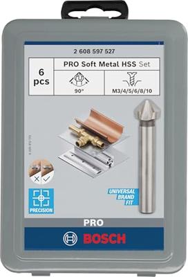 Bosch Accessoires 6-delige set conische verzinkboren 45; 63 mm / 510 mm / 6,3; 8,3; 10,4; 12,4; 16,5; 20,5 mm 6st - 2608597527 - thumbnail