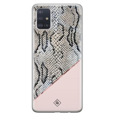 Samsung Galaxy A71 siliconen hoesje - Snake print