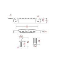 TonePros T1Z Gold Metric Locking Stop Tailpiece - thumbnail