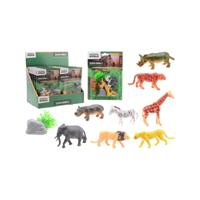 Johntoy Wilde dieren speelset 10-delig op kaart - thumbnail