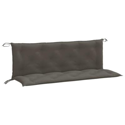 VidaXL Tuinbankkussens 2 st 150x50x7 cm stof gemêleerd donkergrijs