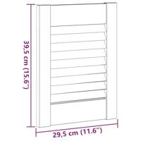 Kastdeuren louvredesign 4 st 39,5x29,5 cm wit - thumbnail