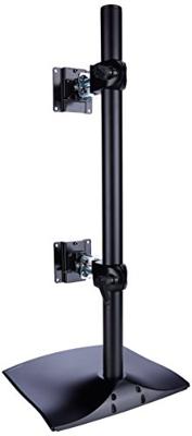 Ergotron DS100 Monitor-tafelbeugel Aantal monteerbare displays: 2 Display(s) 25,4 cm (10) - 68,6 cm (27) Zwart Kantelbaar, Zwenkbaar, Staand