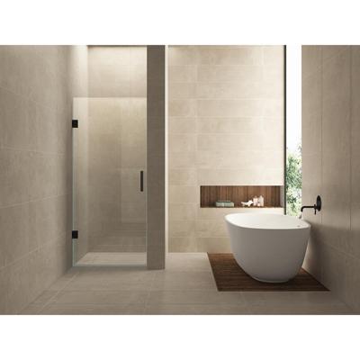 Wiesbaden Less Nisdeur - 700x2000x8mm - NANO - Helder Glas/Mat Zwart