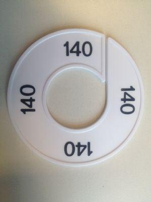 Maatring 9cm wit/zwart 140