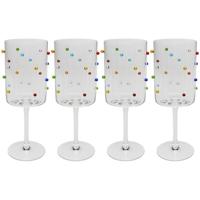 Kare Design Party Wijinglazen stippen 4st - thumbnail