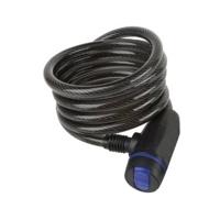 M-Wave coil cable lock 10x1800mm black - thumbnail