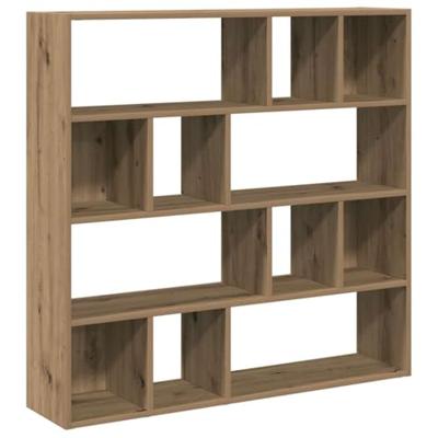 Boekenkast/kamerscherm 105x24x102 cm artisanaal eikenkleur