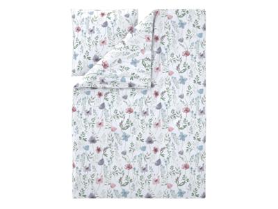 LIVARNO Renforcé-dekbedovertrek, 140 x 200 cm (bloemen)