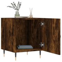 Nachtkastjes 2 st 40x40x50 cm bewerkt hout gerookt eikenkleurig - thumbnail